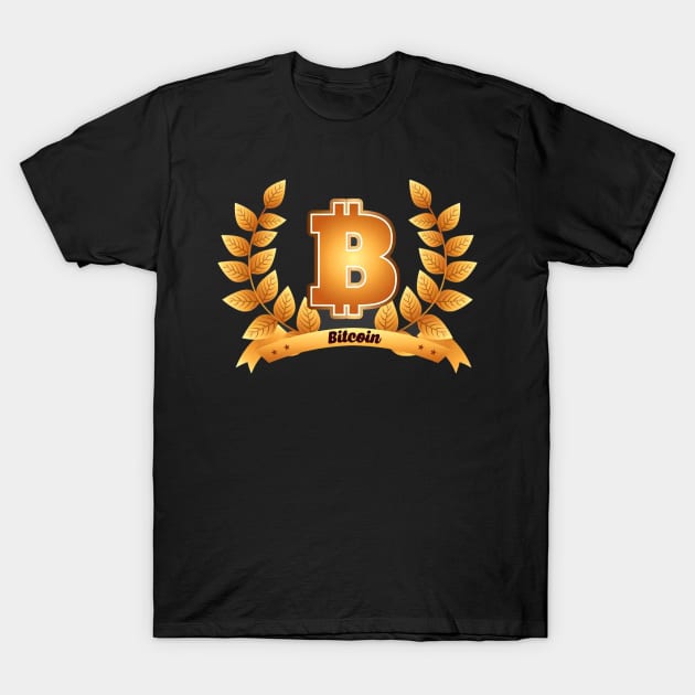 Bitcoin Crypto Logo T-Shirt by RelianceDesign